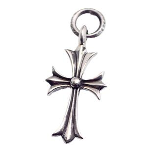 一休老银匠S925纯银圆环十字架吊坠项坠流朋克摇滚风格小十字架