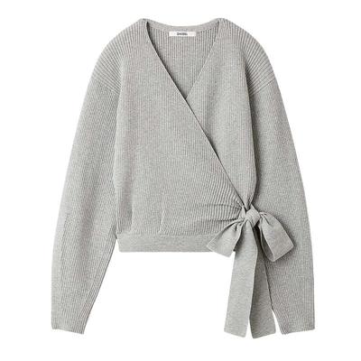 SNIDELV领斜襟系带针织衫