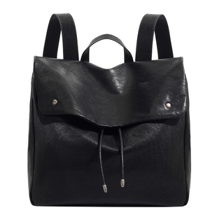 DAOR大容量真皮黑色双肩包女2026新款高级感电脑包男通勤旅行背包