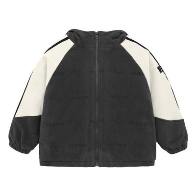 派町童装男童棉服2025冬季新款儿童加厚连帽外套大童保暖摇粒绒潮