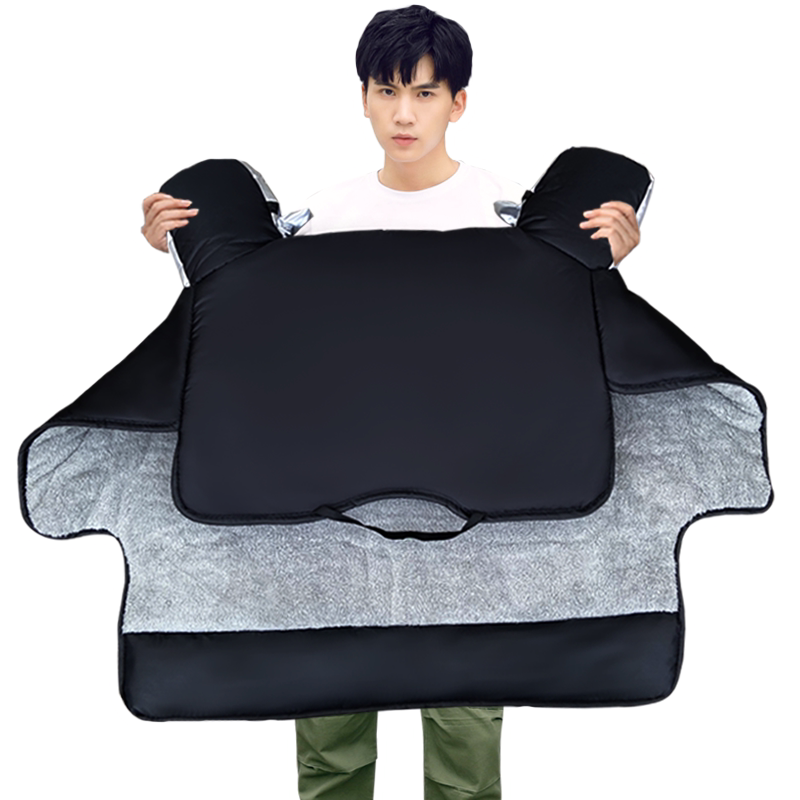 电瓶摩托车加绒加厚电车冬季款挡风被电动车防风水防寒挡风罩挡腿