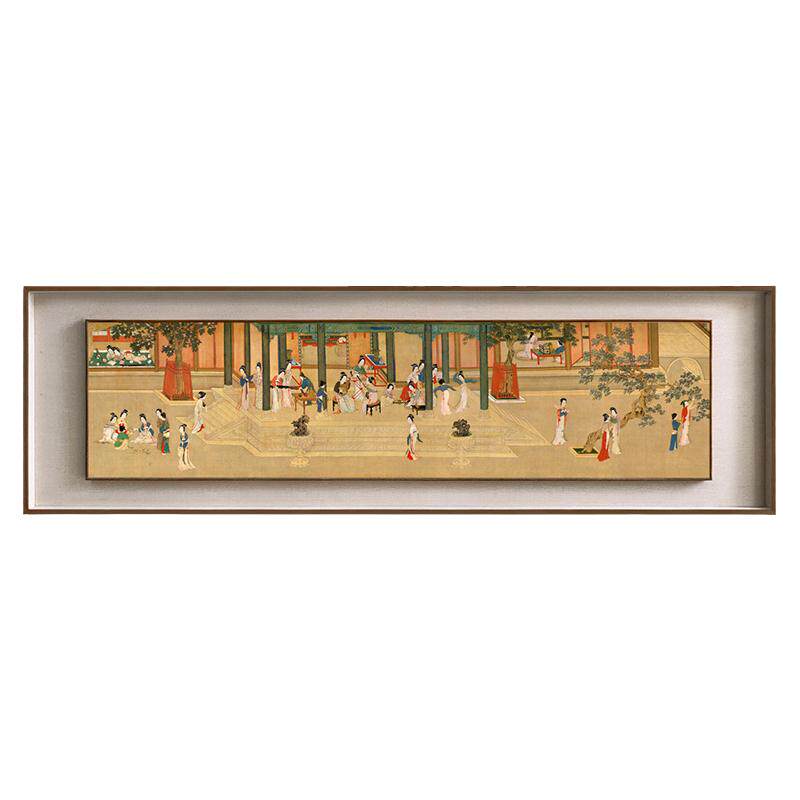 仇英汉宫春晓图工笔客厅装饰画