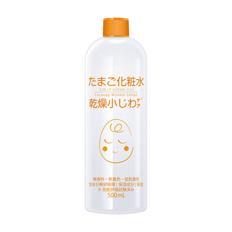 代购日本 cocoegg鸡蛋化妆水干燥小皱纹护理液脸全身大容量500ml