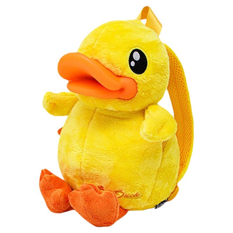 B.Duck小黄鸭毛绒3D鸭嘴书包