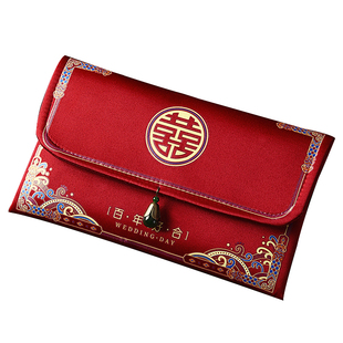 结婚改口万元大红包高档布艺随份子缎面利是封喜字红包袋2026新款