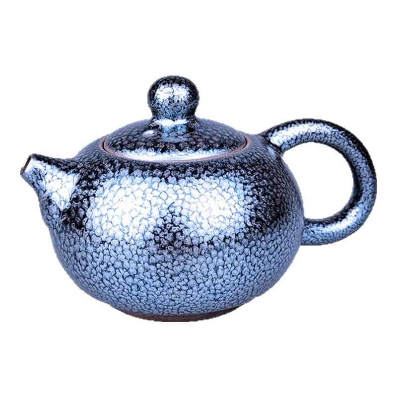 建阳原矿建盏 茶壶断水壶手工铁胎西施壶大容量茶杯小壶