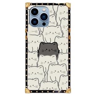 【图案可定制】可爱猫咪苹果16promax时尚手机壳17air方形潮牌iPhone15时尚适用全包防摔13网红爆款x软保护套