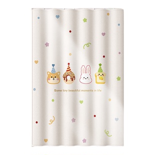 无门鞋柜遮挡帘柜子衣柜书架橱柜防尘布帘杂物遮丑自粘滑轨式拉帘