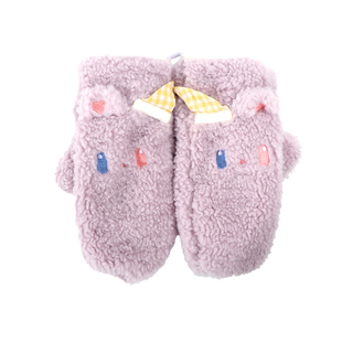 miniso名创优品萌趣系列瞌睡小熊仿羊绒包套手套防寒保暖女生