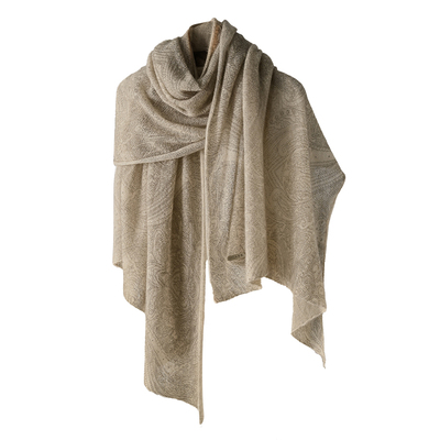 100纯山羊绒围巾女款2025新款精细轻奢高级感围脖线高端轻薄女士