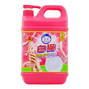 白猫洗洁精去污去油护手家用按压洗涤剂洗洁精大桶促销批发2kg