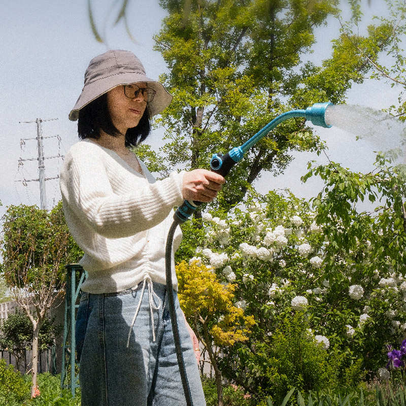 加长杆浇花水枪1000目浇菜神器洒水浇水喷头庭院淋花水管高压喷枪