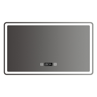 超白无铜银镜智能方形卫生间LED触摸屏壁挂浴室发光带灯防雾镜子