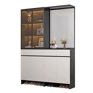 入户玄关柜正对门客厅隔断柜置物架轻奢玻璃柜门口屏风柜鞋柜一体