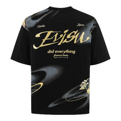 EVISU福神男士商标印花短袖T恤