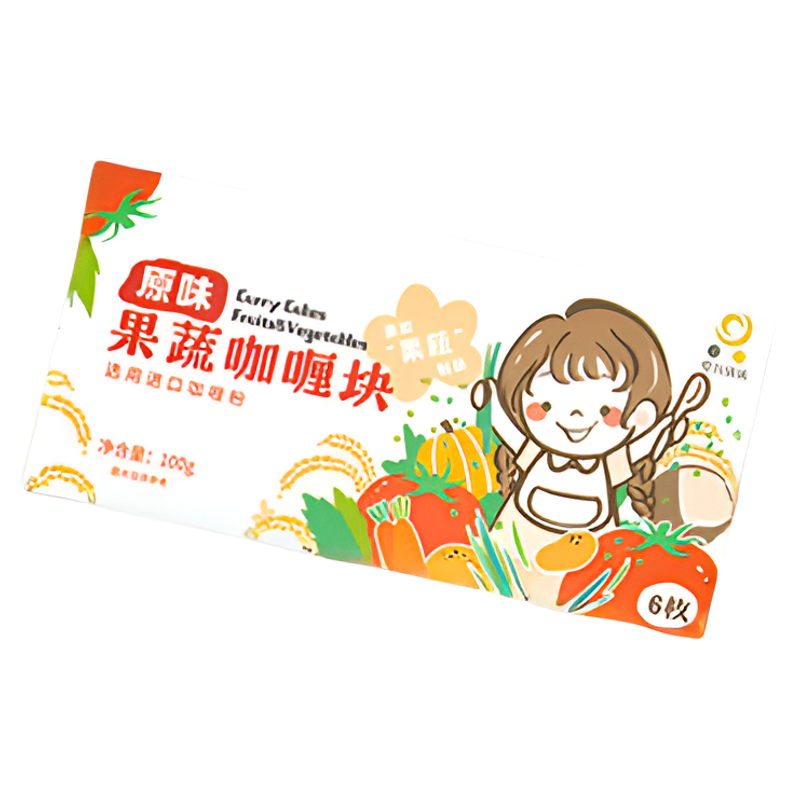 老爸评测儿童果蔬咖喱块日式果蔬咖喱酱原味块状速食拌饭减钠健康