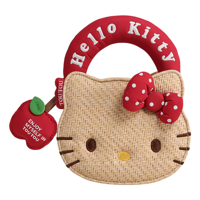 TOUTOUhellokitty三丽鸥编织草编包包儿童小学生女孩女生生日礼物