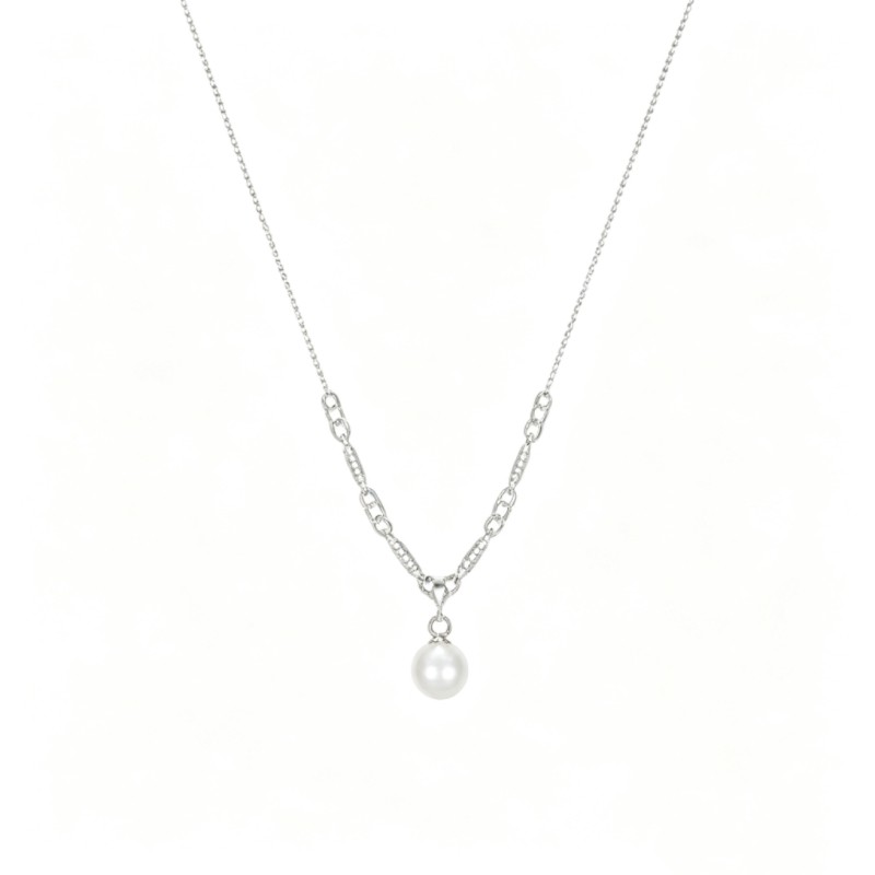 十里间【真珍珠｜笑脸月光】甜美小清新淡水珍珠笑脸项链锁骨链