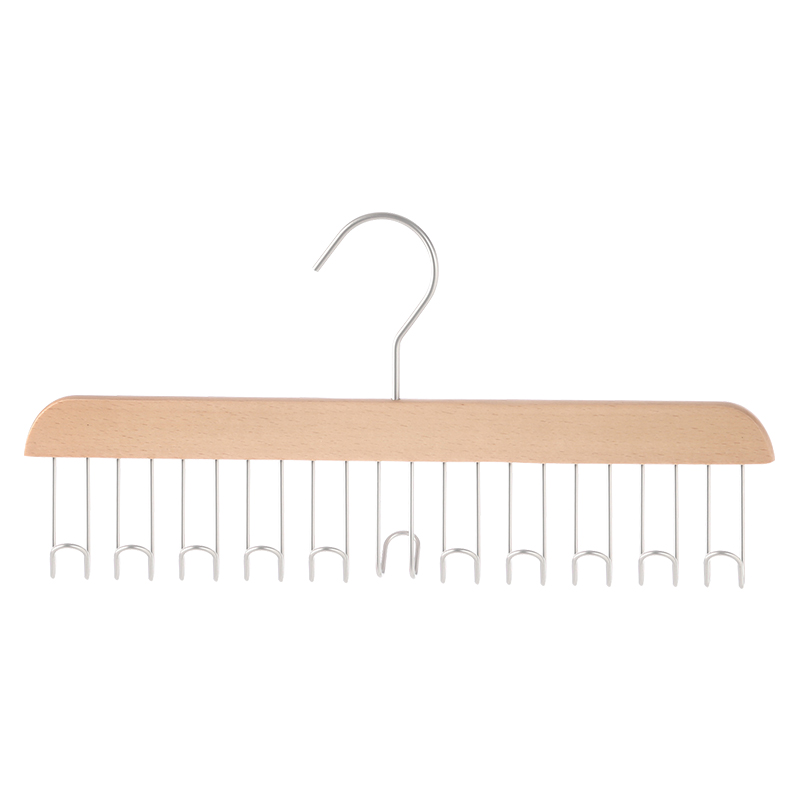 霜山榉木多钩衣架多功能背心吊带收纳神器宿舍家用可叠加挂衣架