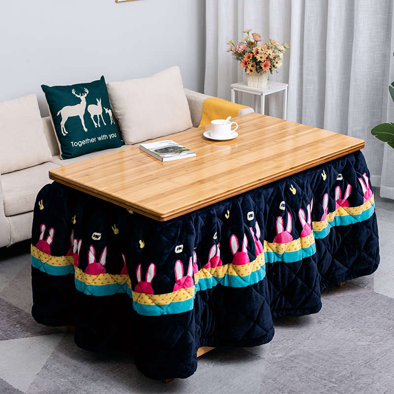 丞旺烤火桌子家用长方形折叠1.2米多功能冬季取暖桌烤火架子实木