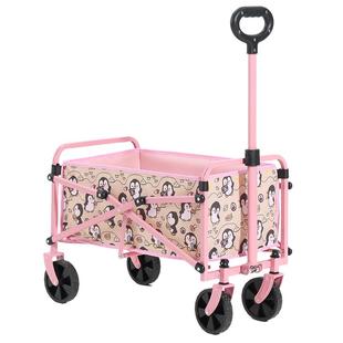 camel家用露营车遛遛鹅折叠手推拖车儿童可躺户外野餐快递小推车