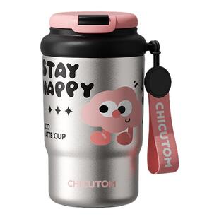 moc保温杯女生高颜值2025新款可爱迷你水杯小巧便携咖啡杯子陶瓷