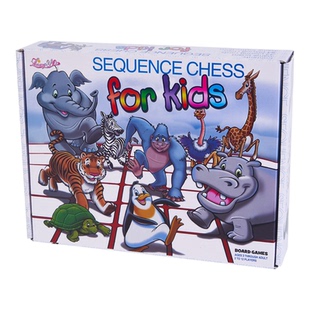 sequence chess game animal board game英文玩具儿童益智桌游