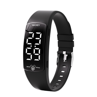 迪士尼儿童电子手表学生运动防水智能震动闹钟提醒手环看时间腕表