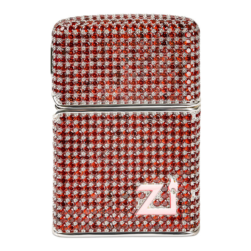 zippo合金防风钻石镶嵌