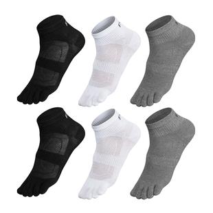 唐城故事五指袜男棉袜夏季网眼薄款女透气运动休闲短筒男士五趾袜