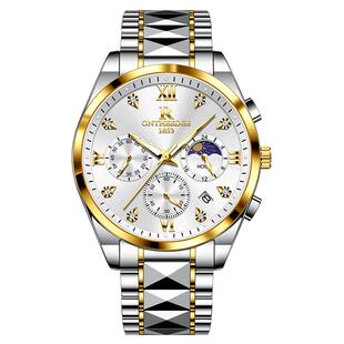 瑞士男士手表钢带商务机械正品牌新款国产腕表防水石英表男款十大