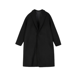 格子大衣男生中长款冬季加厚条纹毛呢英伦风男款风衣呢子男装外套