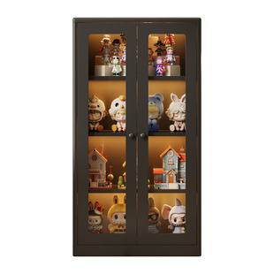 钢制书架置物架手办展示柜痛柜谷子防尘模型移动铁皮储物柜收纳柜