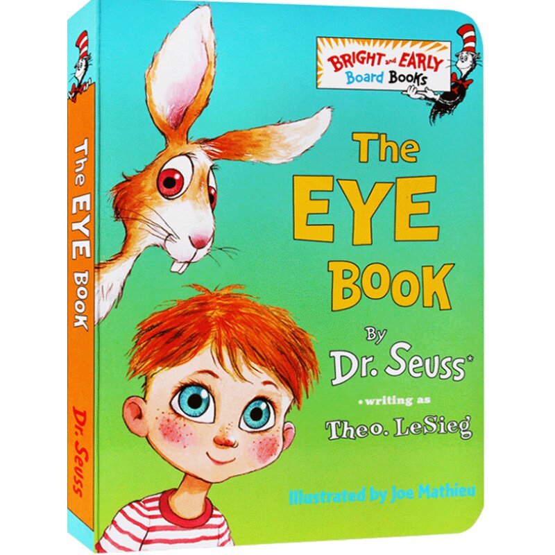 预售英文原版进口低幼适龄版绘本The Eye Book宝宝身体认知眼睛书苏斯博士 Dr.Seuss 儿童启蒙纸板书Bright and Early Board Books