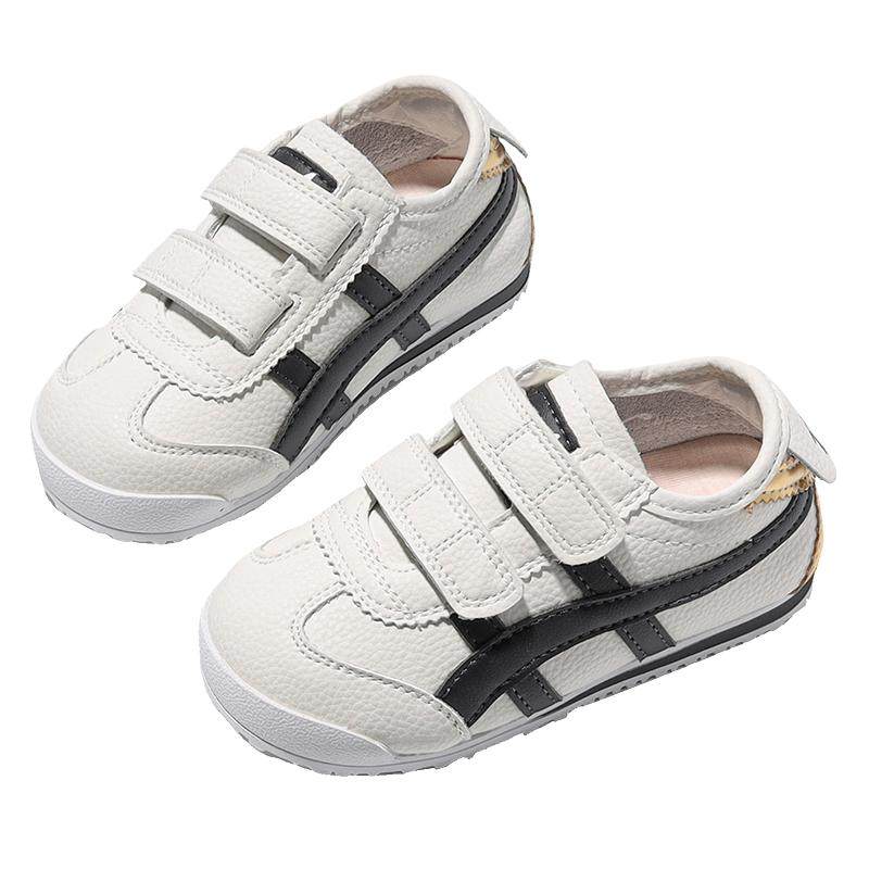 AM童鞋宝宝棉鞋男幼儿园白鞋2025秋冬新款复古女宝学步鞋加绒棉鞋