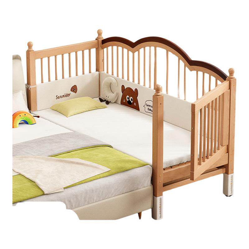 拼接床榉木床边加宽大人可睡婴儿小床边床护栏可升降床儿童拼接床