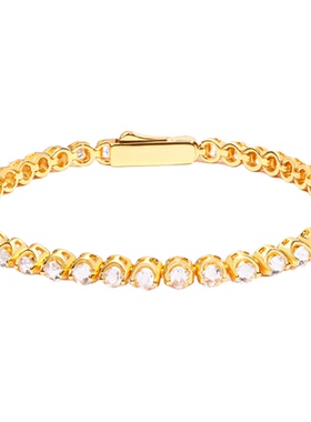 VISING珠宝玫瑰切高碳钻手链手饰时尚轻奢百搭S925银