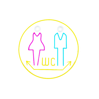 LED霓虹灯洗手间亚克力WC标识