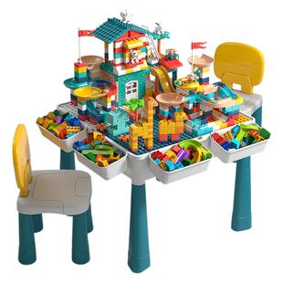 儿童积木桌子兼容乐高大颗粒积木男孩女孩益智力拼装多功能玩具