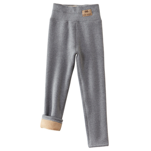 女童纯棉打底裤秋冬季儿童加厚保暖棉裤加绒外穿长裤一条过冬黑色