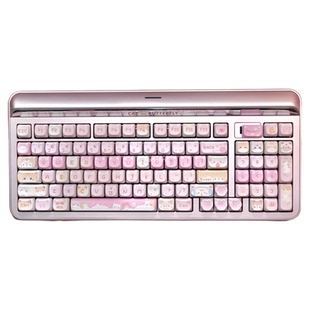 猫尔本喵喵小队MAO高度全五面热升华机械键盘140大全套十字键帽粉