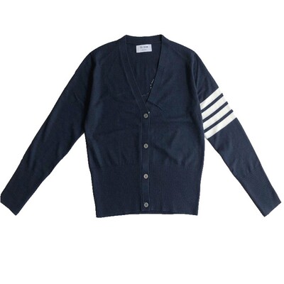 tb韩版毛衣v领针织衫外套开衫