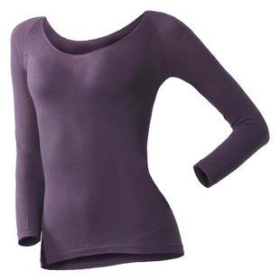 紫妮蓉超薄保暖内衣女恒温保暖衣紧身美体秋裤套装薄款性感圆领