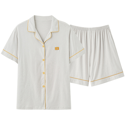 情侣纯棉薄款凉感睡衣夏天可外穿