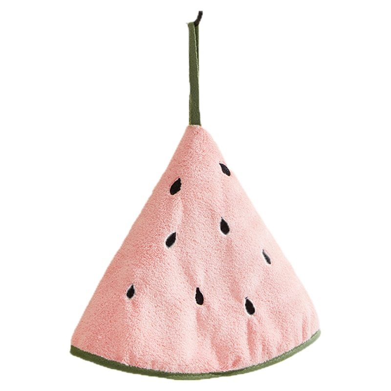 创意厨房擦手布吸水不掉毛卫生间可爱水果儿童手帕可挂式毛巾抹布