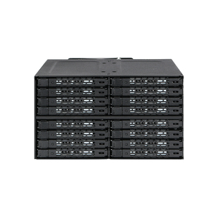 ICY DOCK硬盘盒16盘位光驱位2.5寸SSD硬盘热插拔全金属MB516SP-B