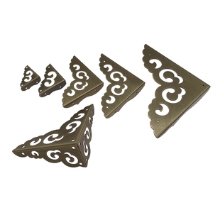 中式仿古纯铜包角铜角片角花柜门装饰边角护角码铜片画框镜框护角