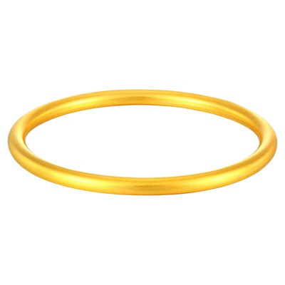 实心金包银素圈手镯不掉色送女友