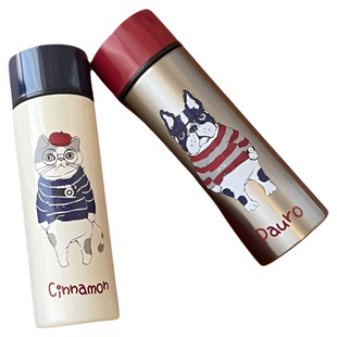 猫咪法斗图案迷你保温杯316不锈钢 150ml