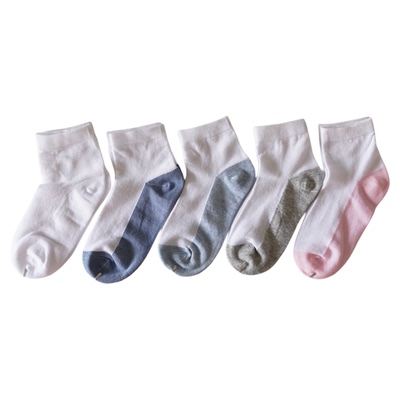 春夏儿童袜白色学生袜纯棉袜青少年纯白薄款透气防臭男童女童袜子